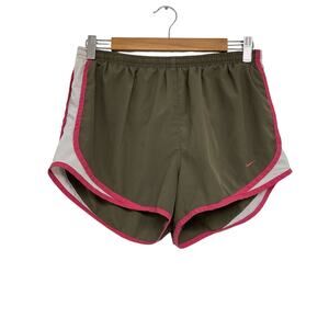 Nike Green & Pink Womens Running Athletic Shorts Womens M